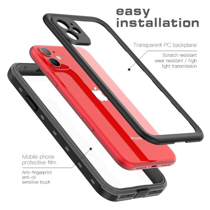 Bild 3, REDPEPPER iPhone 11 Skal 360 Vattentätt IP68 Svart