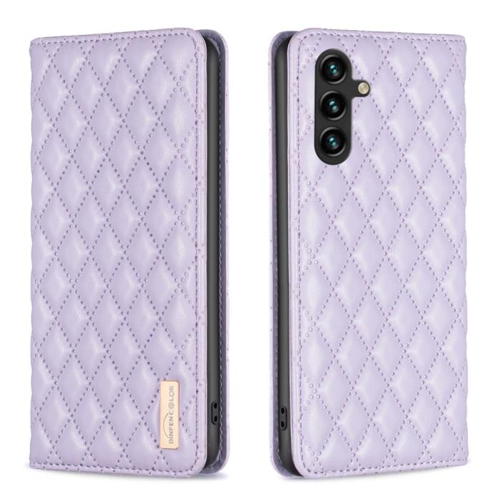 Bild 1, Samsung Galaxy A35 5G Fodral Flip Diamond Läder Lila