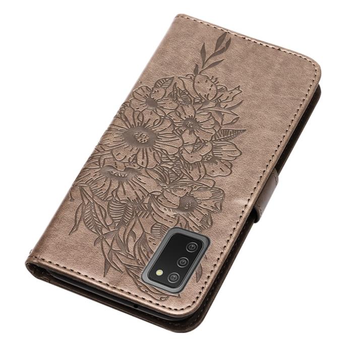 Bild 5, Samsung Galaxy A03s Fodral Tryckt Butterfly Grå