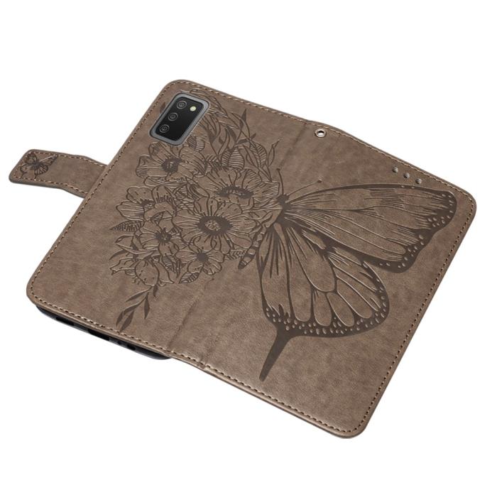 Bild 6, Samsung Galaxy A03s Fodral Tryckt Butterfly Grå