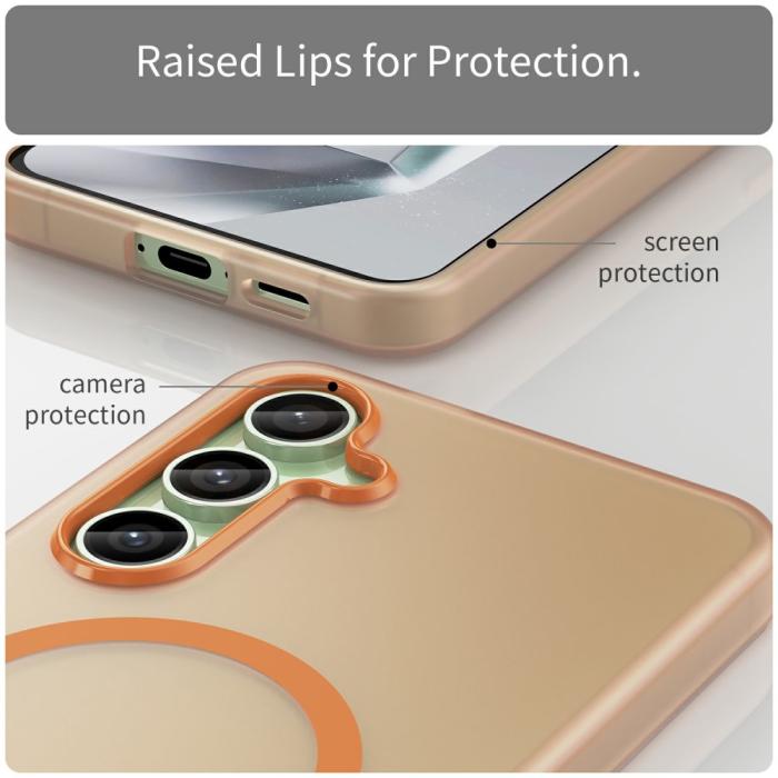 Bild 6, Samsung Galaxy S24 FE Skal MagSafe Slim Matt Orange