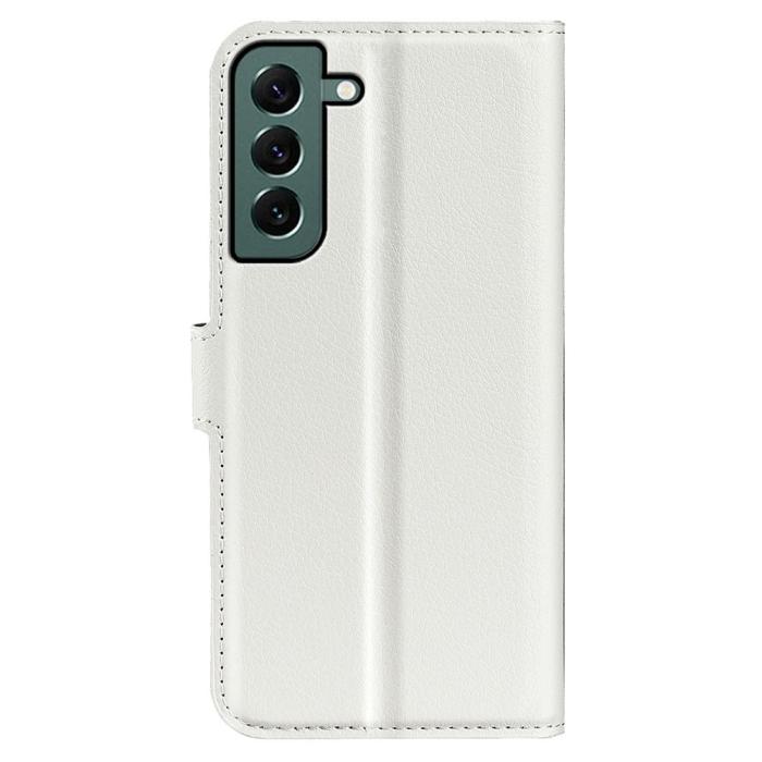 Bild 6, Samsung Galaxy S23 Plus Fodral Litchi Läder Vit