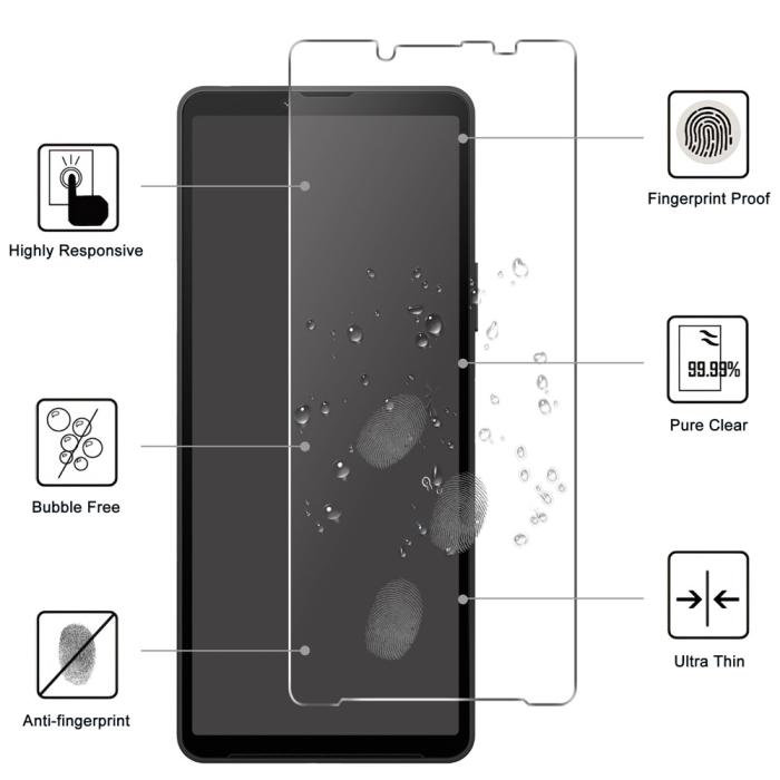 Bild 2, Sony Xperia 10 VII Skärmskydd Härdat Glas