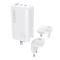 Dudao 65W GaN 3in1 Reseadapter Laddare PD QC Vit