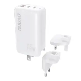 Dudao 65W GaN 3in1 Reseadapter Laddare PD QC Vit