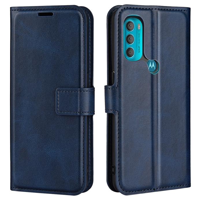 Bild 1, Motorola Moto G71 Fodral Solid Läder Blå