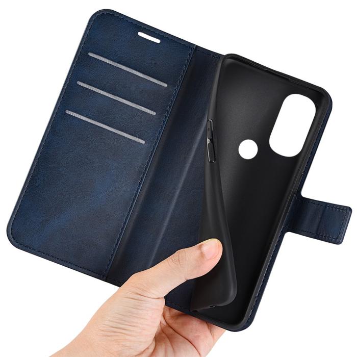Bild 4, Motorola Moto G71 Fodral Solid Läder Blå
