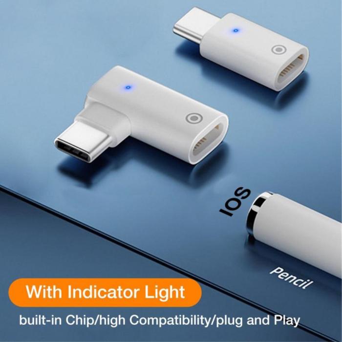 Bild 2, USB-C Hona - Lightning Hona Adapter För Apple Pencil 1st Gen