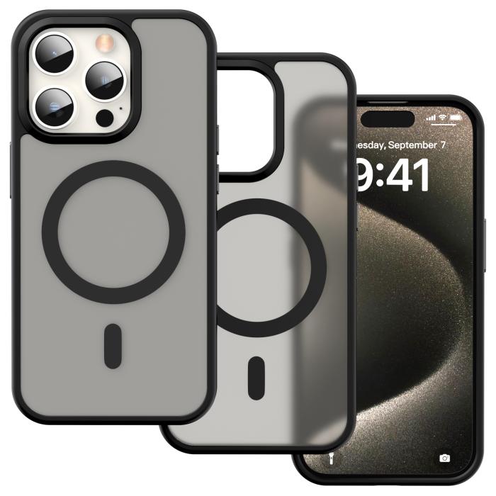 Bild 2, ColorPop iPhone 15 Pro Max Skal CH MagSafe Matt Svart