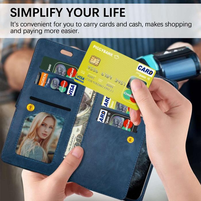 Bild 5, Galaxy S24 Ultra Fodral Flerfack Multifunktionell Blå