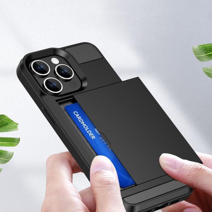 Bild 2, iPhone 15 Plus Skal Hybrid Armor Med Kortfack Ljus Blå