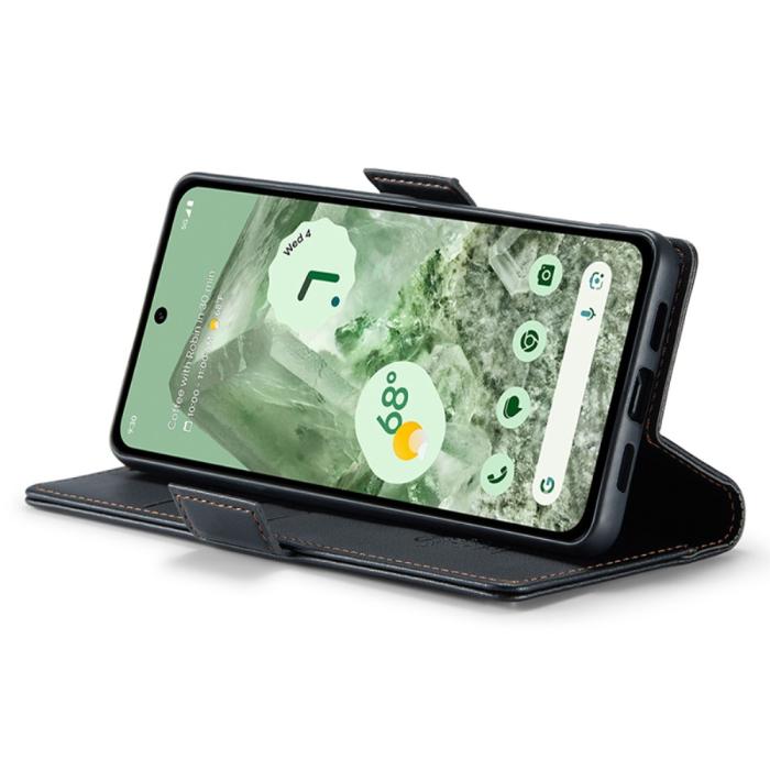 Bild 4, CASEME Google Pixel 8A Fodral Läder RFID Svart