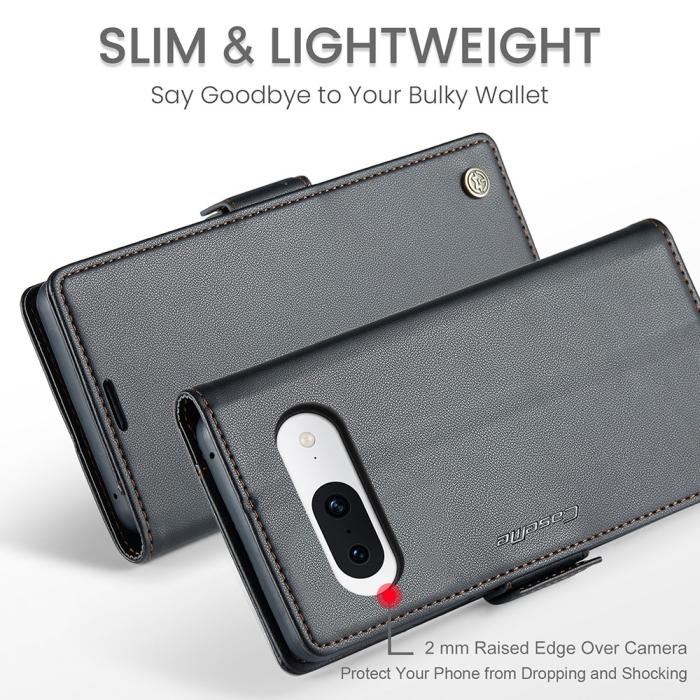 Bild 5, CASEME Google Pixel 8A Fodral Läder RFID Svart
