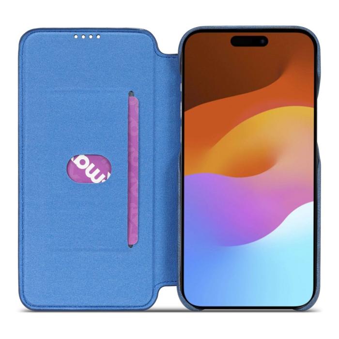 Bild 2, LC.IMEEKE iPhone 15 Plus Fodral Slim Flip Blå