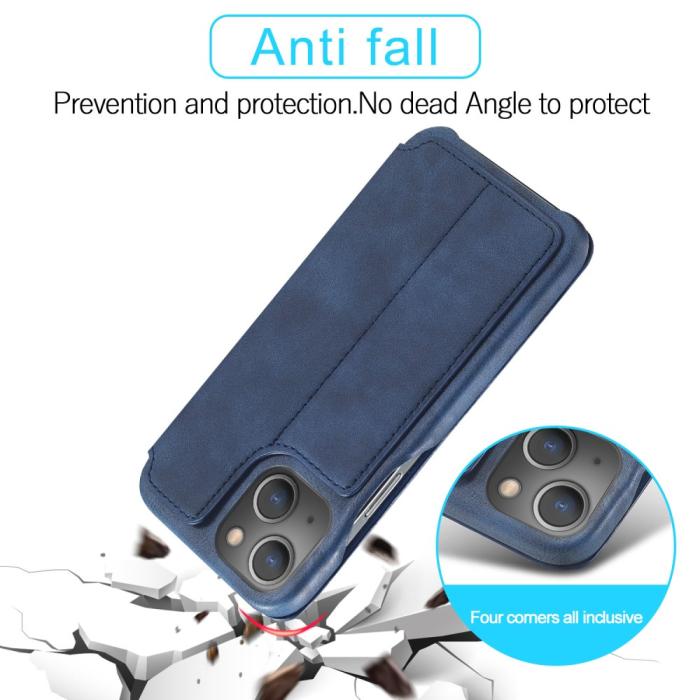 Bild 4, LC.IMEEKE iPhone 15 Plus Fodral Slim Flip Blå