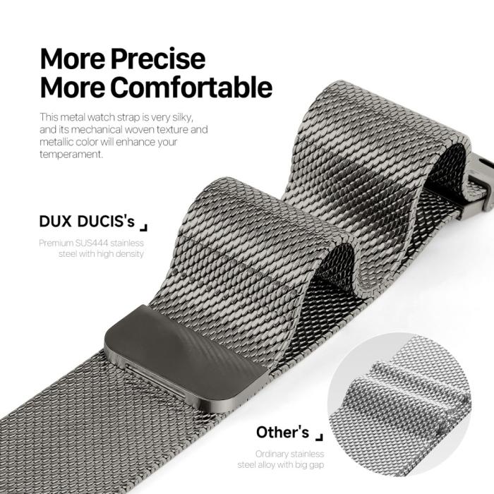 Bild 3, DUX DUCIS Apple Watch 42/44/45/49 mm Armband Milanese Pro