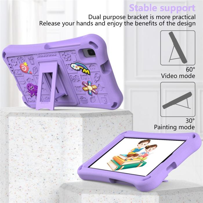 Bild 5, Galaxy Tab A11 / A9 / A7 Lite / A 8.0 Skal EVA Kickstand Lila