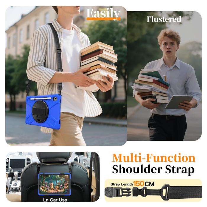 Bild 6, Samsung Galaxy Tab S11 Skal Shockproof Hybrid Kickstand Blå