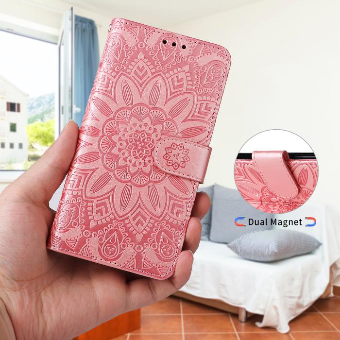 Bild 5, Motorola Edge 70 Fodral Mandala Läder Rosa