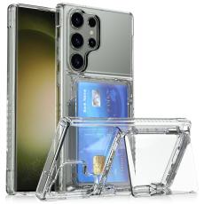 Samsung Galaxy S26 Ultra Skal Kickstand Med Kortfack Transparent