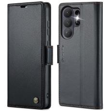 CASEME Samsung Galaxy S26 Ultra Fodral RFID L&auml;der Svart