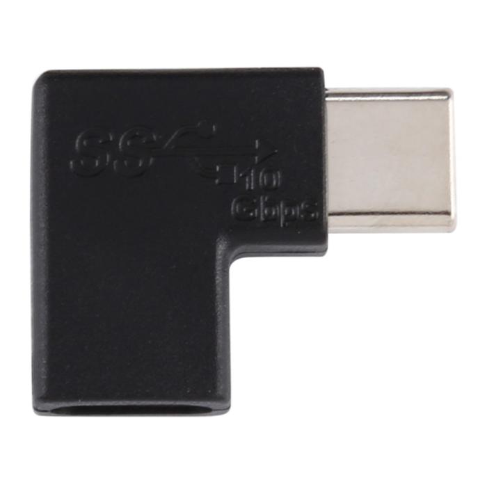 Bild 3, USB-C Hona - USB-C Hane Adapter 90 Grader Svart