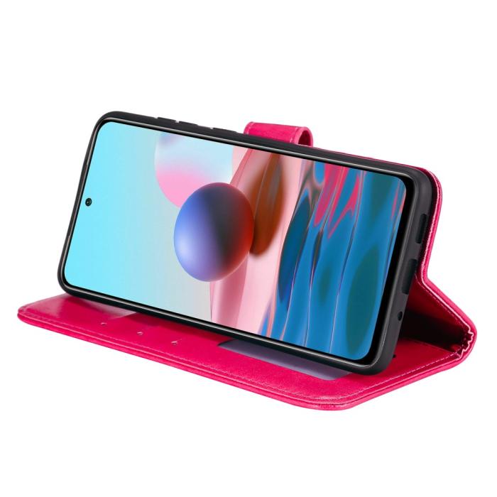 Bild 6, Xiaomi Redmi Note 10S - Mandala Läder Fodral - Röd