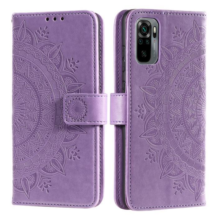 Bild 1, Xiaomi Redmi Note 10S - Mandala Läder Fodral - Lila
