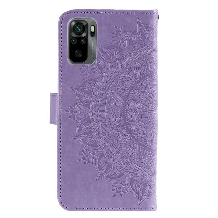 Bild 3, Xiaomi Redmi Note 10S - Mandala Läder Fodral - Lila