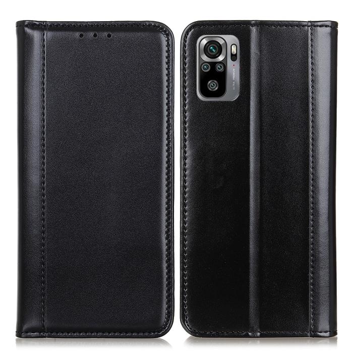 Bild 1, Xiaomi Redmi Note 10S - Läder Flip Fodral - Svart