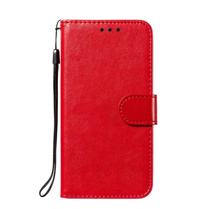 Bild 2, Xiaomi Redmi Note 10S - Solid Läder Fodral - Röd