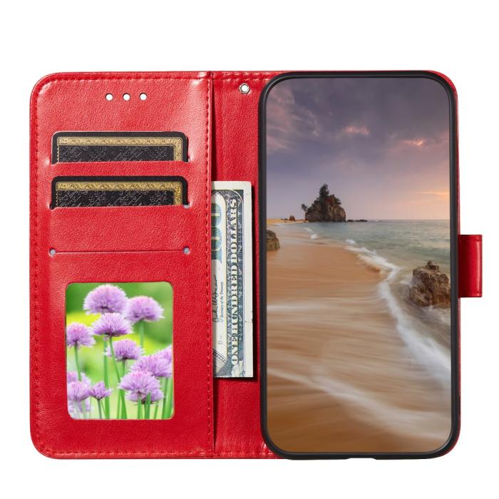 Bild 4, Xiaomi Redmi Note 10S - Solid Läder Fodral - Röd