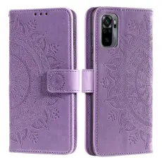 Xiaomi Redmi Note 10S - Mandala L&auml;der Fodral - Lila
