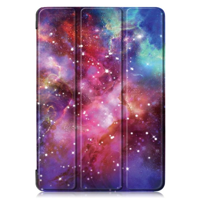 Bild 2, iPad 10.2 2019/2020/2021 Fodral Tri-Fold Cosmic Space
