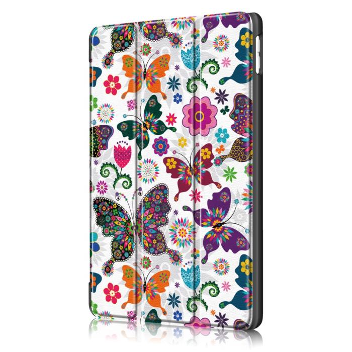 Bild 4, iPad 10.2 2019/2020/2021 Fodral Tri-Fold Fjärilar