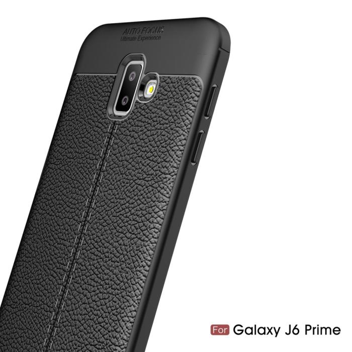 Bild 4, Samsung Galaxy J6 Plus - Litchi läderskal - Svart