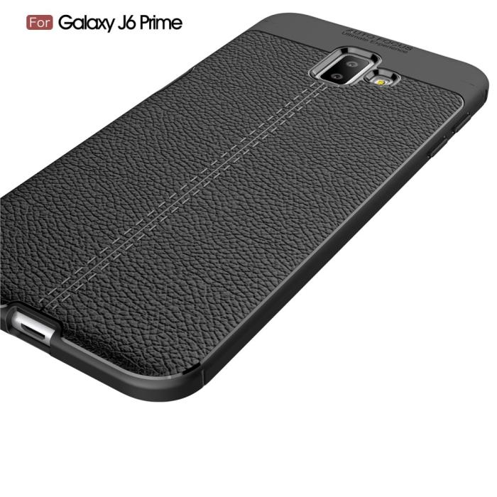 Bild 5, Samsung Galaxy J6 Plus - Litchi läderskal - Svart