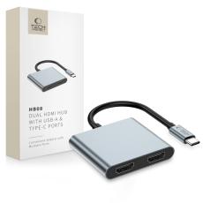 Tech-Protect 4in1 USB-C Adapter USB-C / USB-A / HDMI / Space Grey