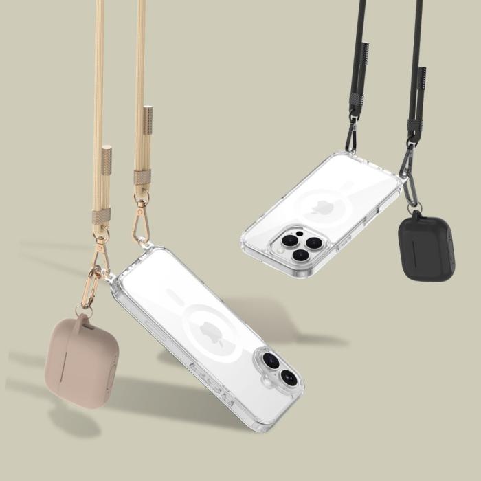 Bild 4, Tech-Protect iPhone 16 Pro Skal MagSafe FlexAir Chain Svart/Taupe