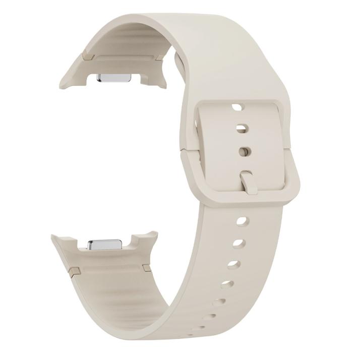 Bild 2, KALEBOL Galaxy Watch 8 46/44/40 mm Armband Silikon Beige