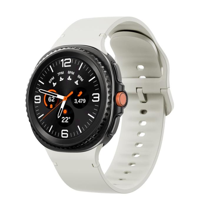 Bild 3, KALEBOL Galaxy Watch 8 46/44/40 mm Armband Silikon Beige