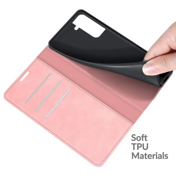 Bild 6, Samsung Galaxy S22 Fodral Retro Skin Touch Rosa