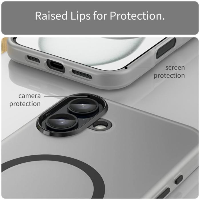 Bild 6, iPhone 16 Plus Skal MagSafe Slim Matt Svart