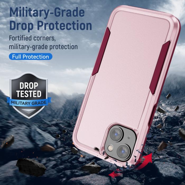 Bild 4, iPhone 15 Skal Hybrid Tough Armor Rosa