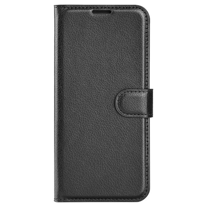 Bild 5, Samsung Galaxy S23 Plus Fodral Litchi Läder Svart