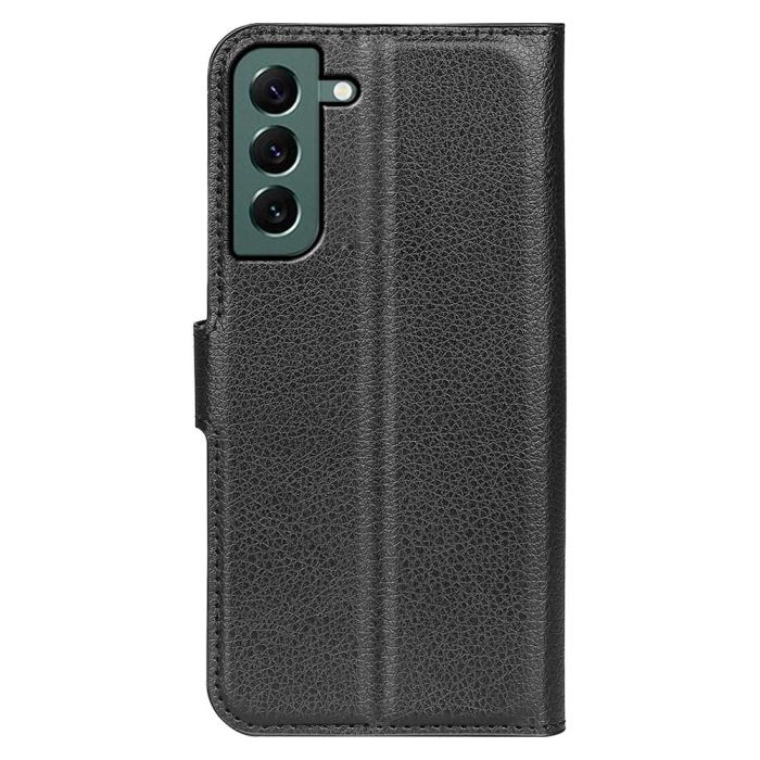 Bild 6, Samsung Galaxy S23 Plus Fodral Litchi Läder Svart