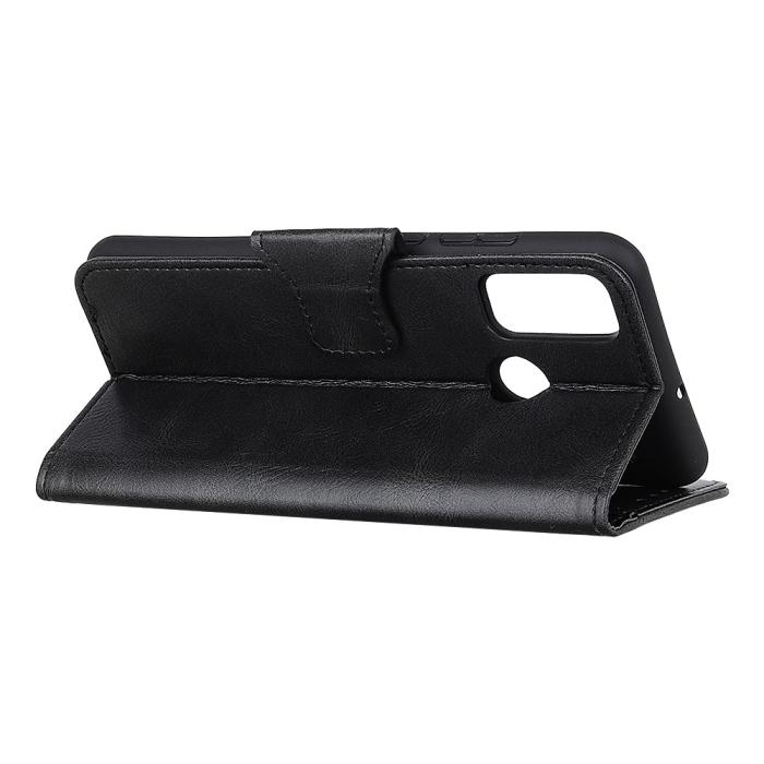 Bild 3, Xiaomi Redmi 9C Fodral Crazy Horse Läder Svart