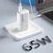 Dudao 65W GaN 3in1 Reseadapter Laddare PD QC Vit