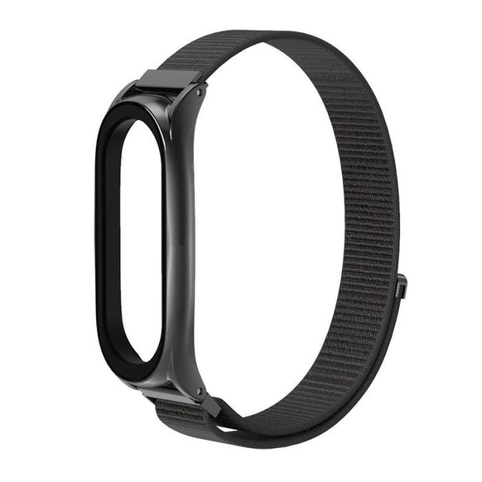 Bild 6, Tech-Protect Xiaomi Mi Smart Band 5 / 6 Nylon Armband Svart