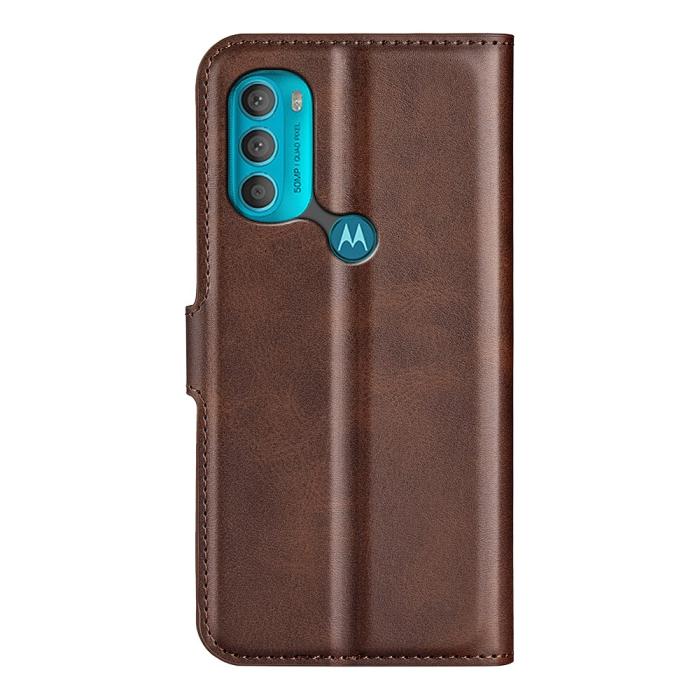 Bild 3, Motorola Moto G71 Fodral Solid Läder Brun